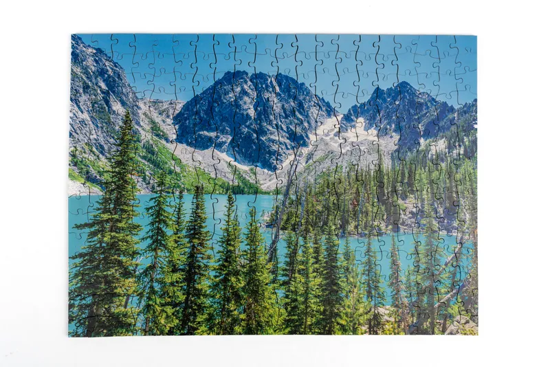 Colchuk Lake wooden puzzle, assembled