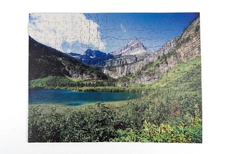Glacier National Park wooden puzzle, assembled